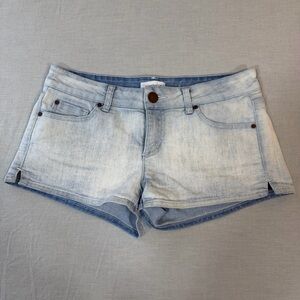 Women's Oneill Mini Short Shorts Size 7/31 Light Wash Faded Festival Beach 90s